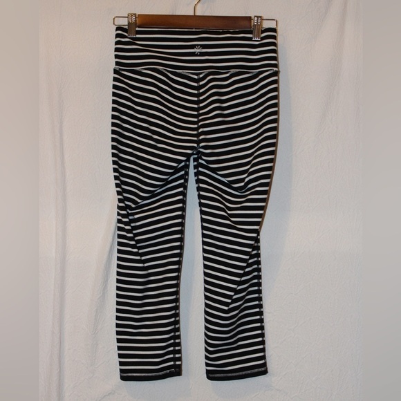 Athleta Chaturanga Cropped Stripe Leggings size small - Picture 2 of 4